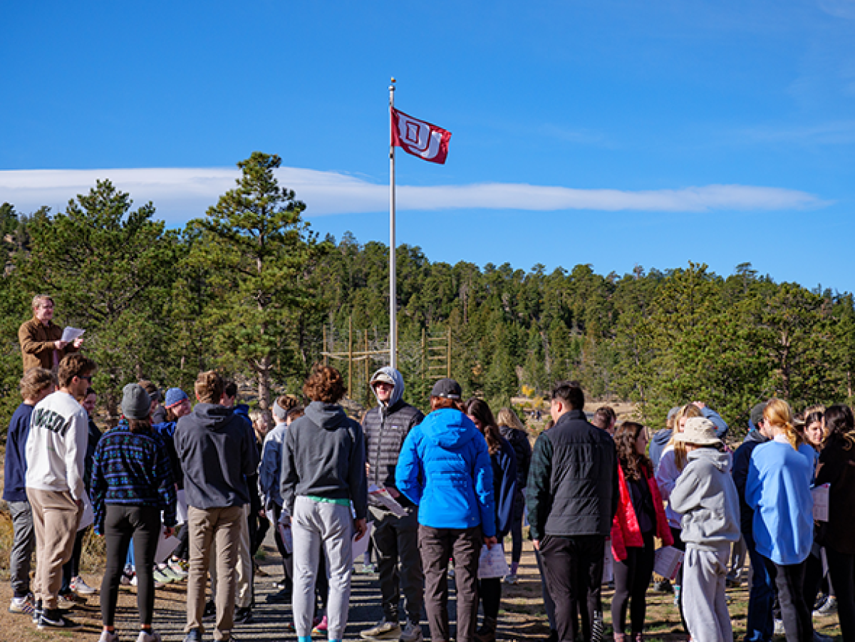Students participating in a 4D Session at the University of Denver's James C. Kennedy Mountain Campus