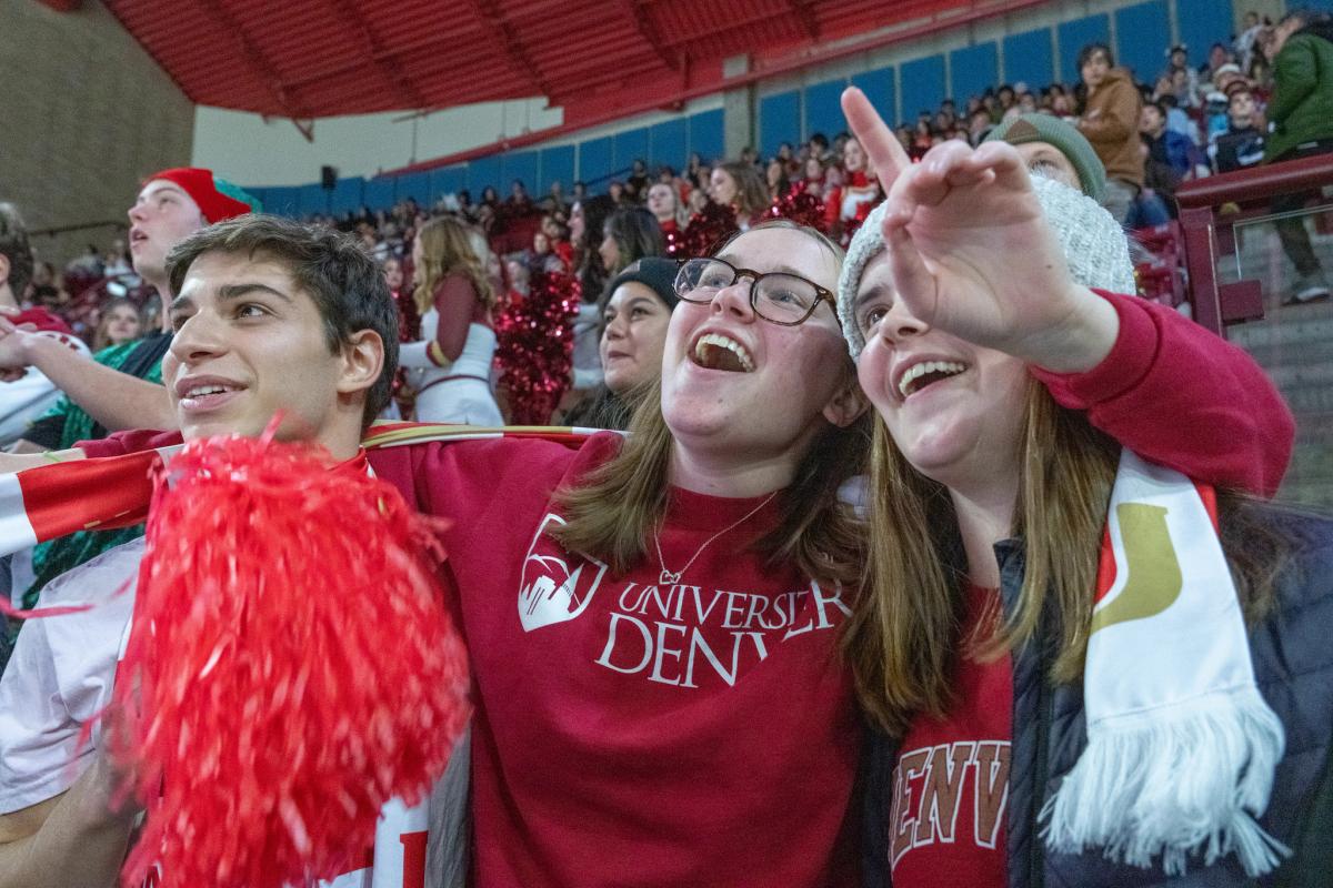 Fans cheer as the Pioneers beat Air Force at Homecoming