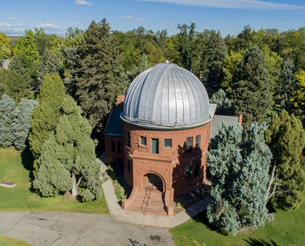 Aerial shot of Chamberlin Observatory