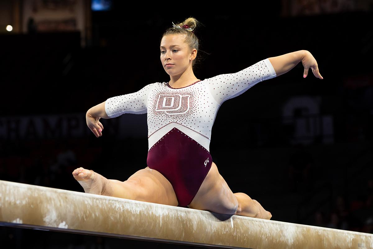 Abbie Thompson on the beam