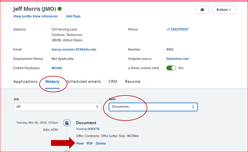 Screenshot of history Screenshot of history