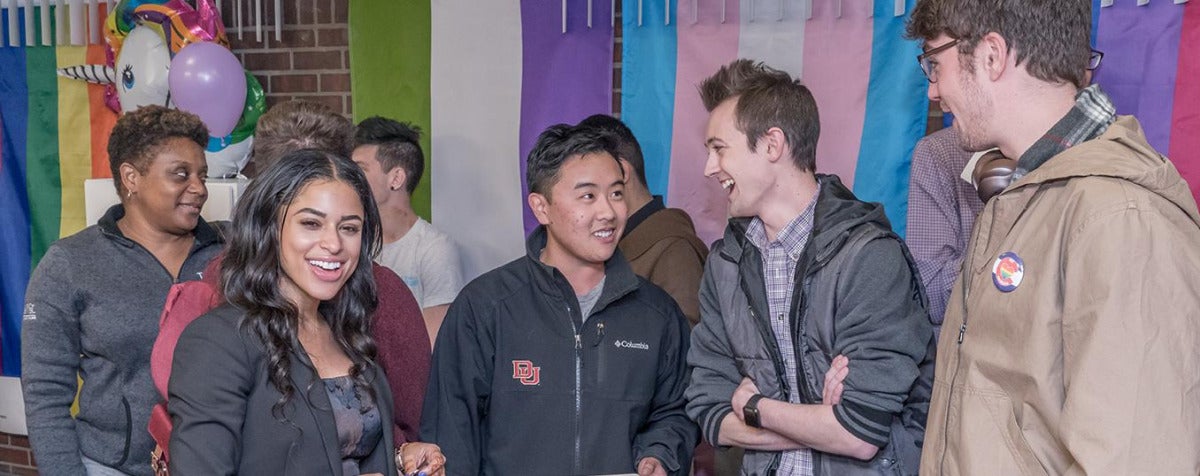students at campus pride event