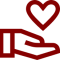 Hand holding a heart illustrating care and empathy 