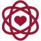 icon of atom rings with heart in the center
