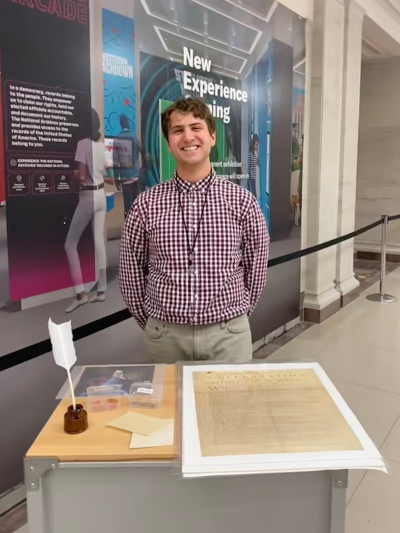 Beau Anderson at the National Archives Museaum