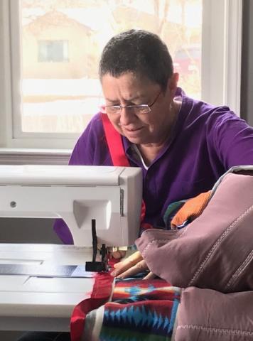 Sister Fred quilting