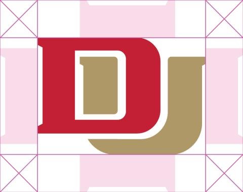 example of exclusion zone around DU logo
