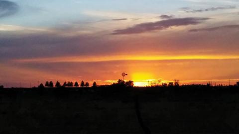 Eastern Colorado at sunset