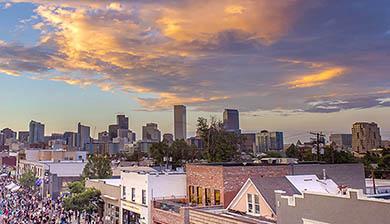 Santa Fe First Friday aerial view
