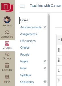 canvas course navigation