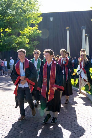 student group at commencement