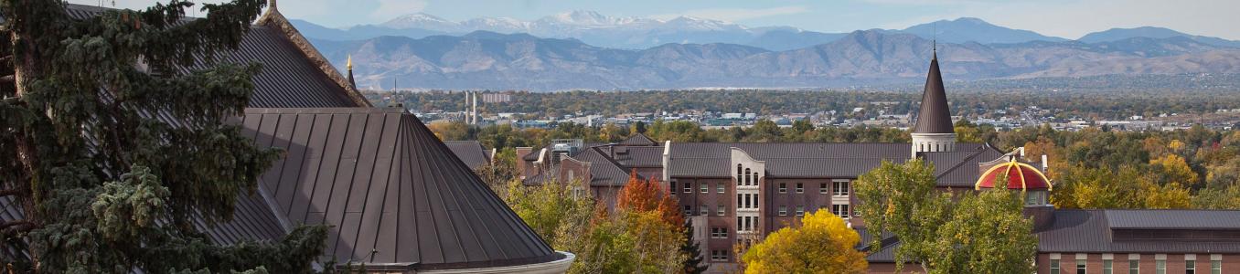 scenic autumn panorama of DU campus