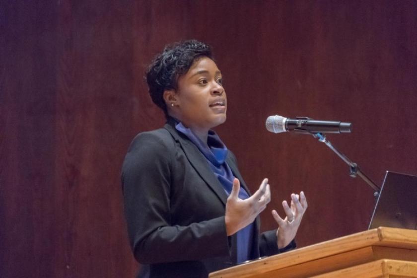 IRISE Presentation Holly Okonkwo. Photo Courtesy: Wayne Armstrong, University of Denver
