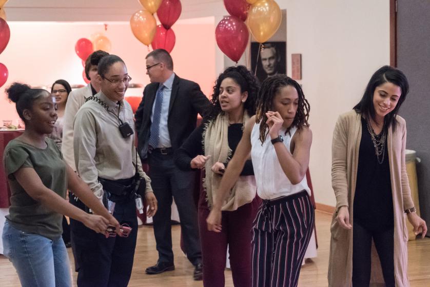 Dancing on the floor